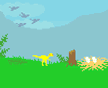 dino run 8 bit game
